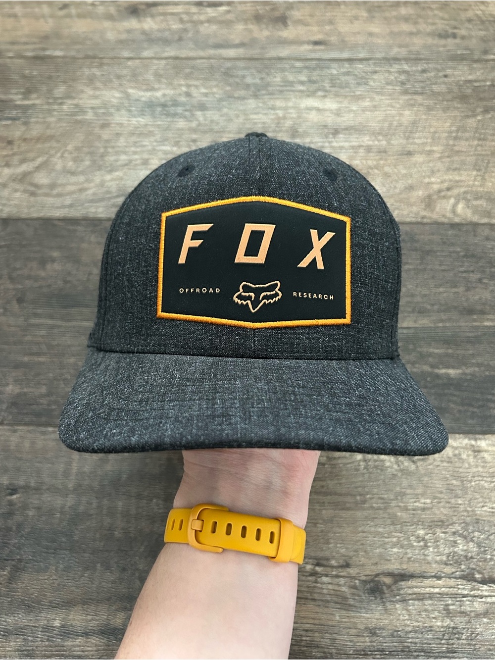 Vintage Y2K Fox Racing Cap Size S/M Gray Off-road Research Motor Sports Graphic